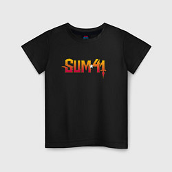 Футболка хлопковая детская SUM41 ЛОГО, цвет: черный