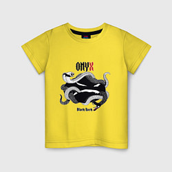 Футболка хлопковая детская Onyx black rock, цвет: желтый