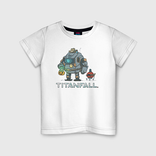 Детская футболка Титанфол арт Helloween TITANFALL / Белый – фото 1