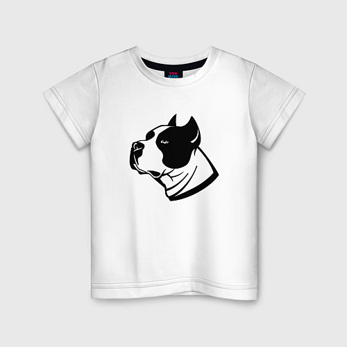 Детская футболка Staffordshire Terrier Muzzle / Белый – фото 1