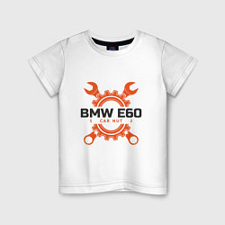 Футболка хлопковая детская BMW E60, цвет: белый