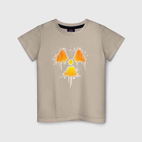 Детская футболка Radioactive symbol / Миндальный – фото 1