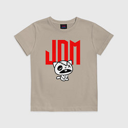 Футболка хлопковая детская JDM Kitten-Zombie Japan, цвет: миндальный