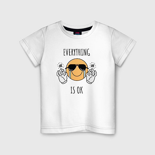 Детская футболка Солнце все в порядке / Белый – фото 1