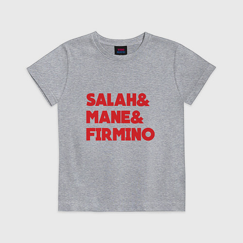 Детская футболка Salah - Mane - Firmino / Меланж – фото 1