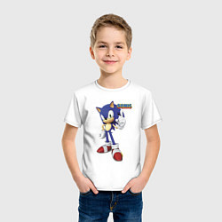 Футболка хлопковая детская Sonic Hedgehog Video game, цвет: белый — фото 2