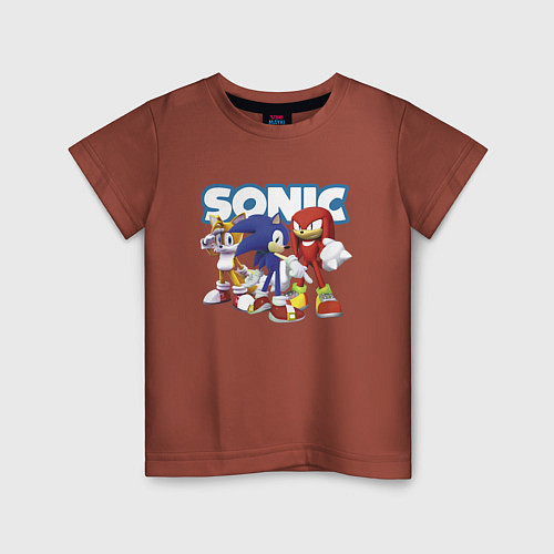 Детская футболка Sonic Heroes Video game / Кирпичный – фото 1