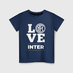 Футболка хлопковая детская Inter Love Classic, цвет: тёмно-синий