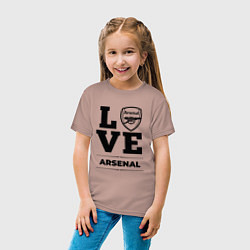 Футболка хлопковая детская Arsenal Love Классика, цвет: пыльно-розовый — фото 2
