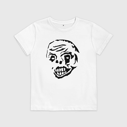 Детская футболка Zombie face / Белый – фото 1
