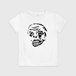Футболка хлопковая детская Zombie face, цвет: белый