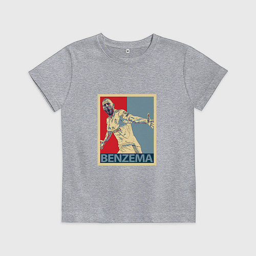 Детская футболка Madrid - Benzema / Меланж – фото 1