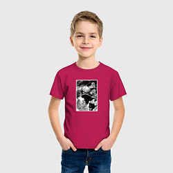 Футболка хлопковая детская Милая Римуру, цвет: маджента — фото 2