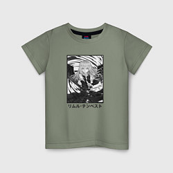 Футболка хлопковая детская Римуру ЧБ, цвет: авокадо