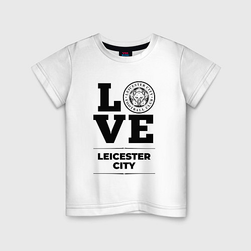 Детская футболка Leicester City Love Классика / Белый – фото 1