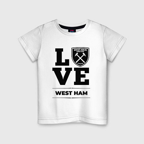 Детская футболка West Ham Love Классика / Белый – фото 1
