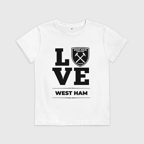 Детская футболка West Ham Love Классика / Белый – фото 1