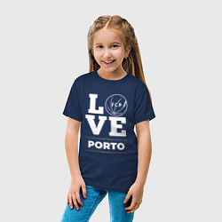 Футболка хлопковая детская Porto Love Classic, цвет: тёмно-синий — фото 2