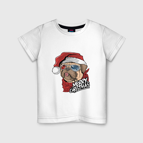 Детская футболка С НОВЫМ ГОДОМ MERRY CHRISTMAS / Белый – фото 1