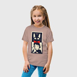 Футболка хлопковая детская Kiki Service, цвет: пыльно-розовый — фото 2