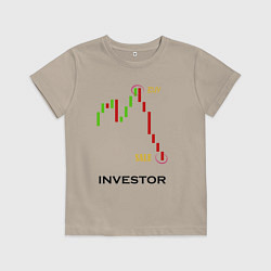 Футболка хлопковая детская Investor, цвет: миндальный