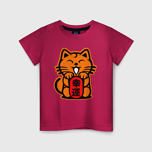 Детская футболка JDM Cat / Маджента – фото 1