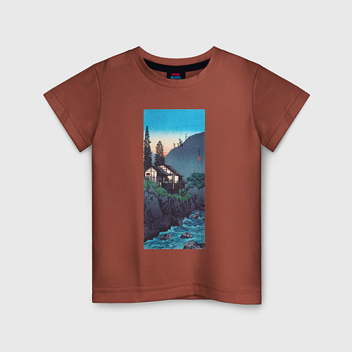 Детская футболка Hakone Домик в горах / Кирпичный – фото 1