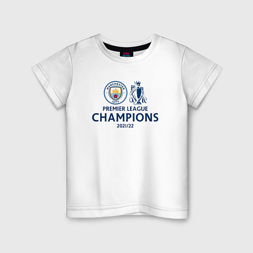 Детская футболка MANCHESTER CITY CHAMPIONS 202122 / Белый – фото 1