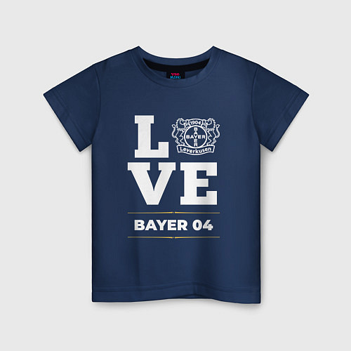 Детская футболка Bayer 04 Love Classic / Тёмно-синий – фото 1