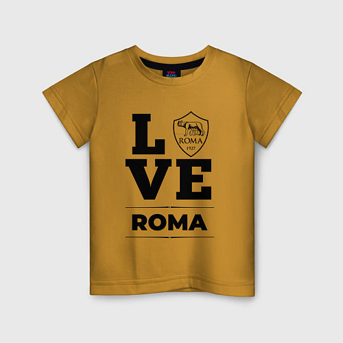 Детская футболка Roma Love Классика / Горчичный – фото 1