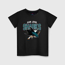 Футболка хлопковая детская SAN JOSE SHARKS NHL, цвет: черный