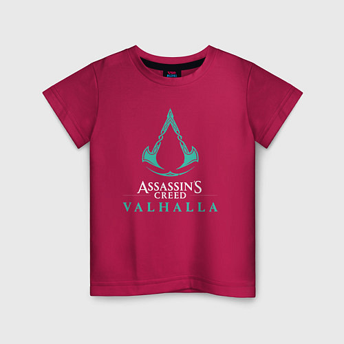 Детская футболка Assassins creed valhalla / Маджента – фото 1