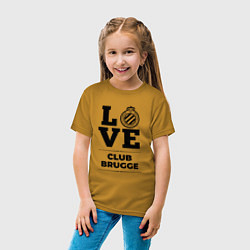 Футболка хлопковая детская Club Brugge Love Классика, цвет: горчичный — фото 2