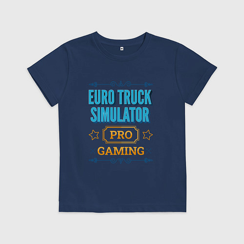 Детская футболка Игра Euro Truck Simulator PRO Gaming / Тёмно-синий – фото 1