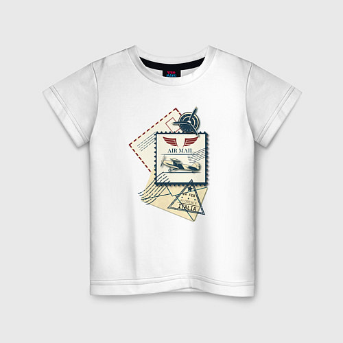 Детская футболка Авиапочта / Белый – фото 1