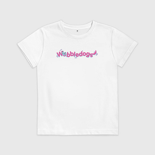 Детская футболка Wobbledogs text logo / Белый – фото 1