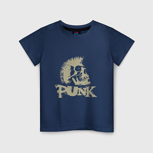 Детская футболка Punk Skull / Тёмно-синий – фото 1