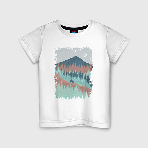 Детская футболка Две медведика в горах / Белый – фото 1