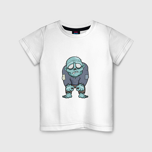 Детская футболка Грустный Зомби / Белый – фото 1