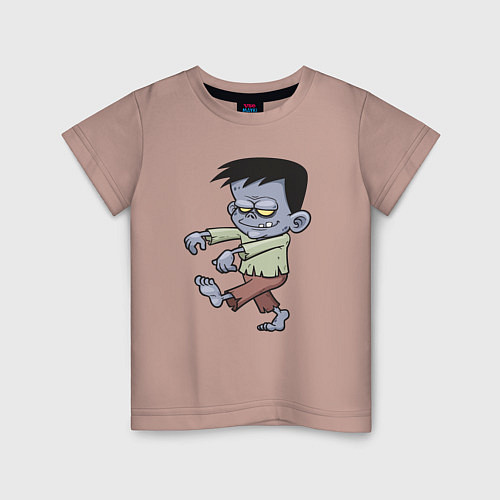 Детская футболка Walking Zombie / Пыльно-розовый – фото 1