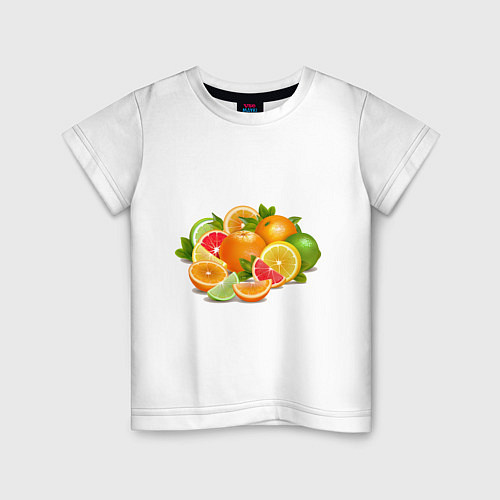 Детская футболка CITRUS FRUITS / Белый – фото 1