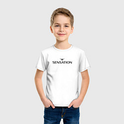 Футболка хлопковая детская Sensation фестиваль, цвет: белый — фото 2