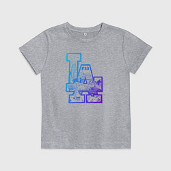 Футболка хлопковая детская Los angeles lakers баскетбол, цвет: меланж