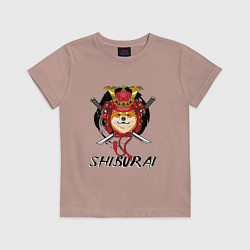 Футболка хлопковая детская Shiburai, цвет: пыльно-розовый