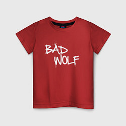 Футболка хлопковая детская Bad Wolf злой волк, цвет: красный