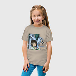 Футболка хлопковая детская Haku & Sen, цвет: миндальный — фото 2