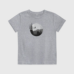 Футболка хлопковая детская И тут медведи полетели, цвет: меланж