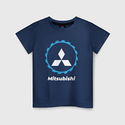 Футболка хлопковая детская Mitsubishi в стиле Top Gear, цвет: тёмно-синий
