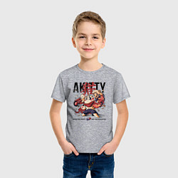 Футболка хлопковая детская Akitty, цвет: меланж — фото 2