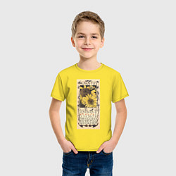 Футболка хлопковая детская Kalenderblad Augustus Met Zonnebloemen Винтажный к, цвет: желтый — фото 2